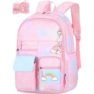 Girls Backpack School Backpack Cute Pink School Bag Shoulder Bookbag